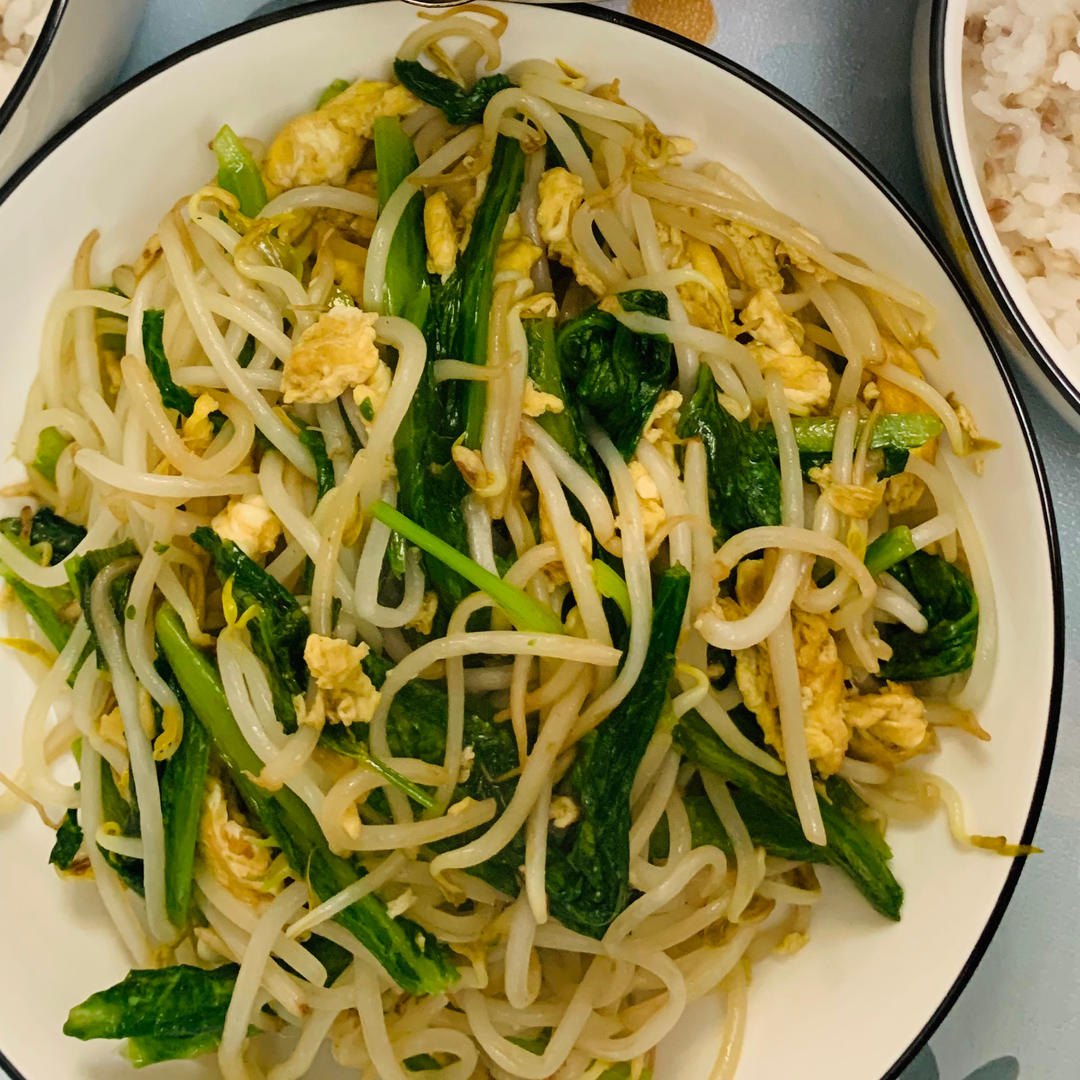 豆芽炒鸡蛋