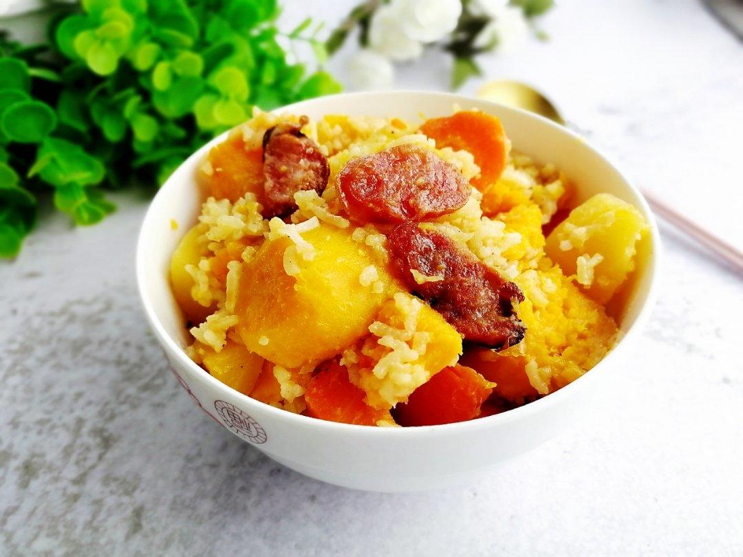 腊肠红薯焖饭（电饭锅快手版）