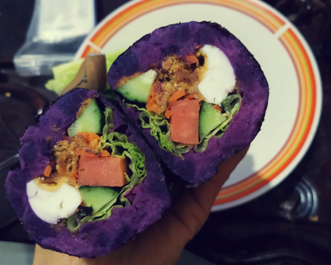 减肥紫薯粢饭团