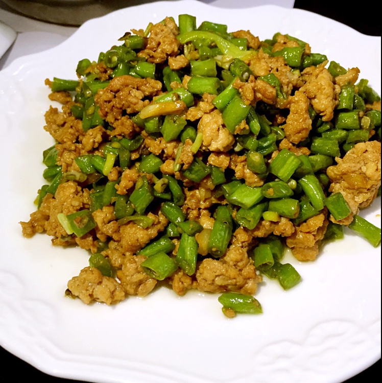 肉沫豆角下饭菜