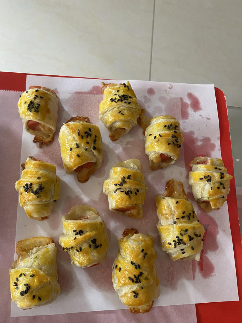 （手抓饼）火腿肠香酥卷——烤箱版