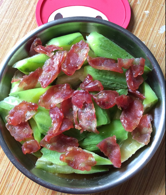 【丝瓜蒸香肠】鲜嫩美味傻瓜菜