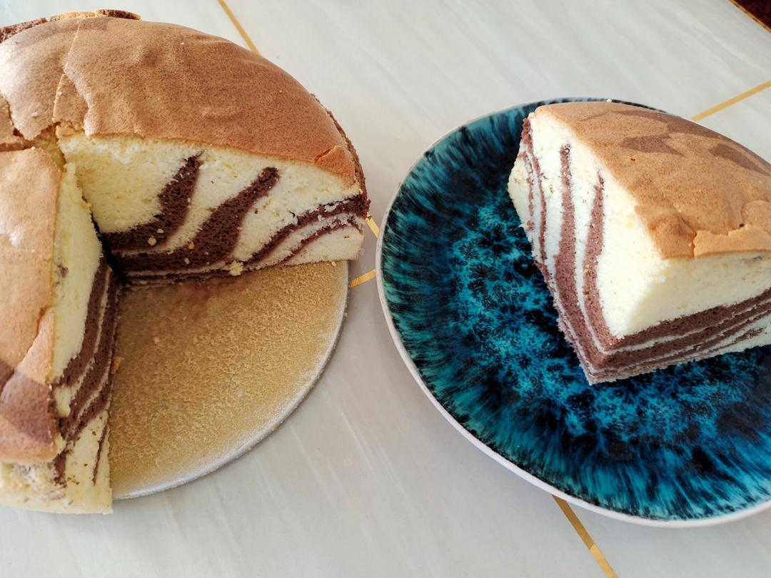 绿斑马戚风蛋糕