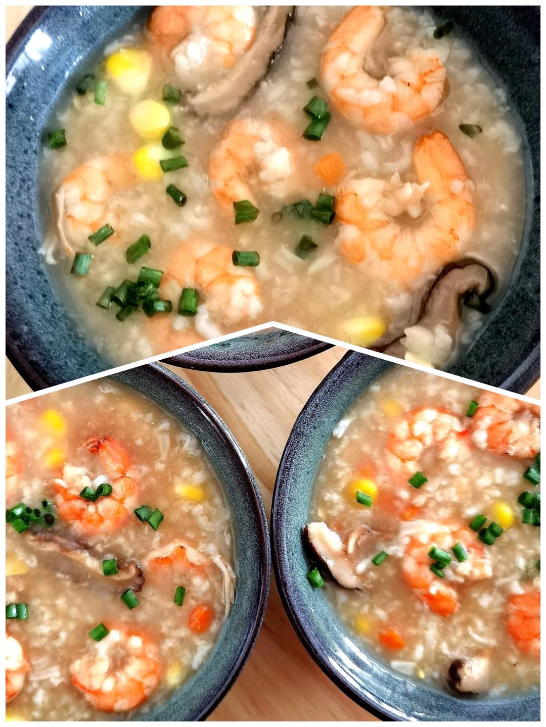美味营养的胡萝卜香菇虾仁🍤粥 老少皆宜