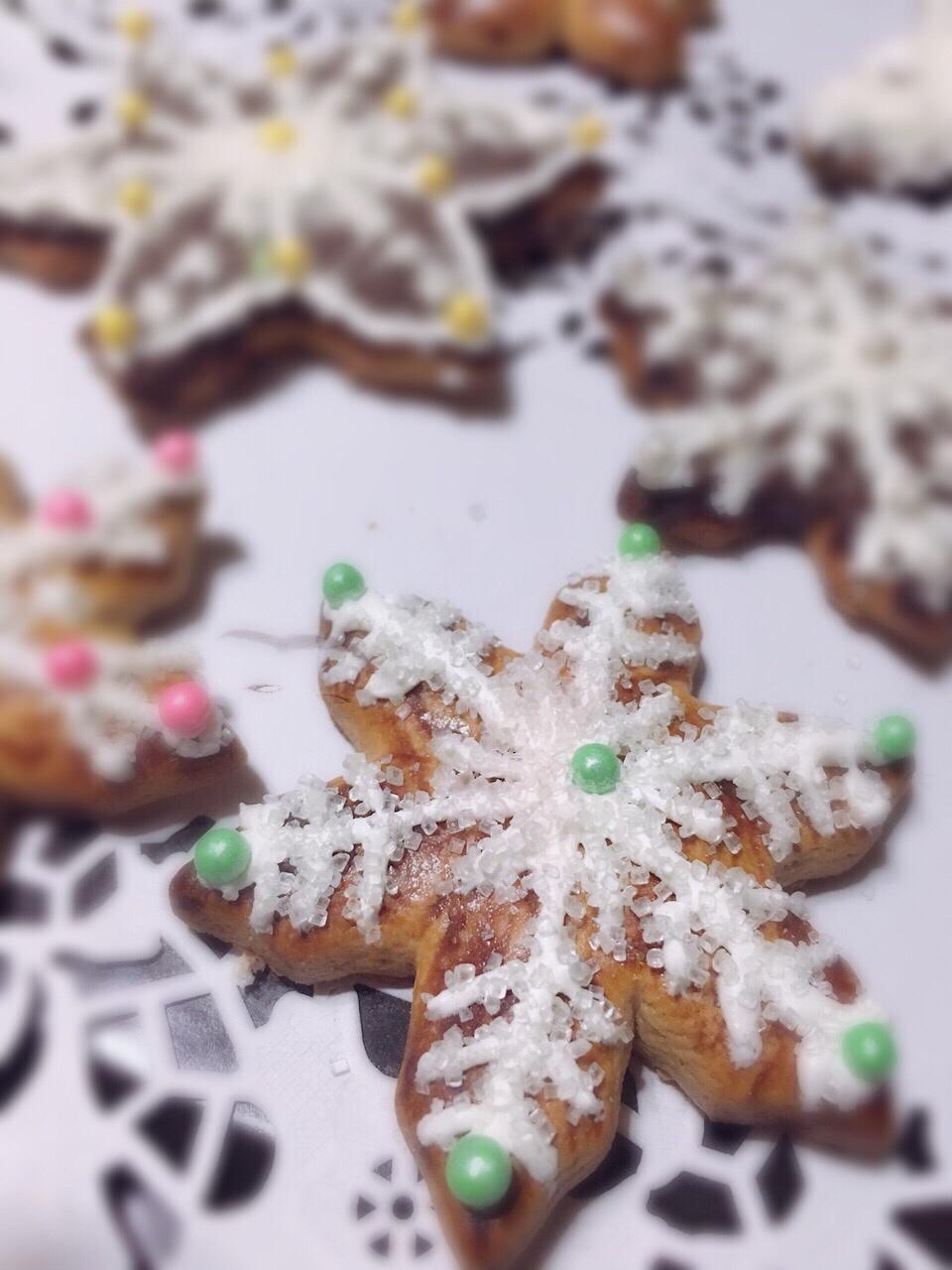 【圣诞姜饼】超简单の雪花糖霜饼干
