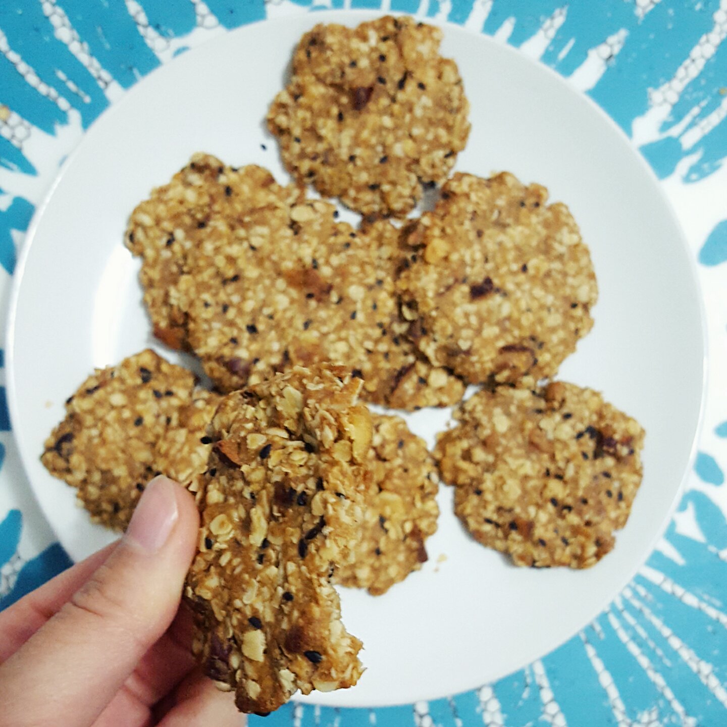 黑芝麻燕麦高纤饼干（无添加，另含植物油减脂配方）