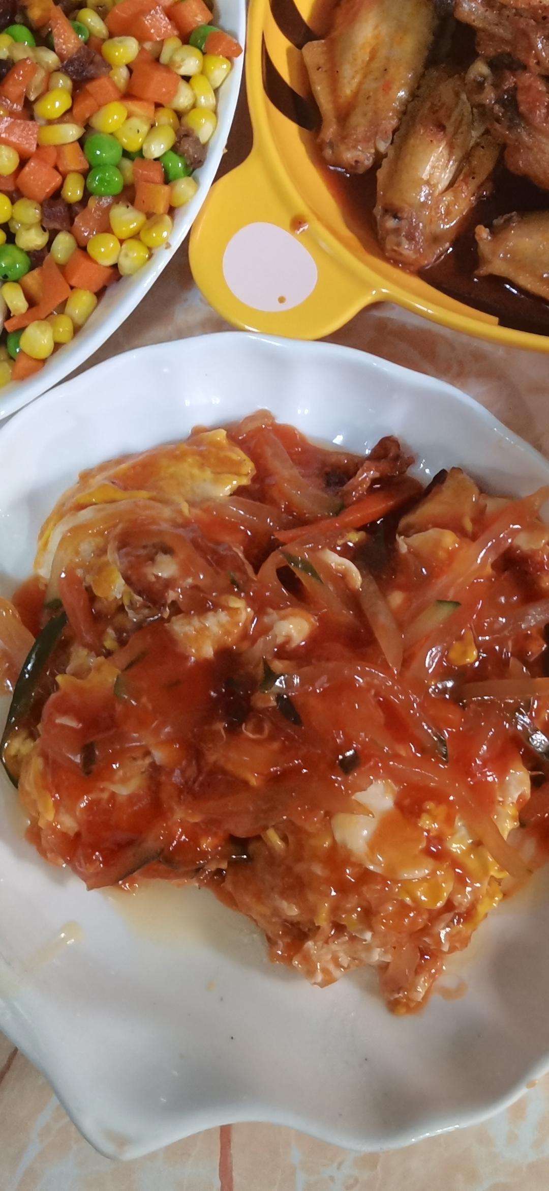 甜酸五柳炸蛋