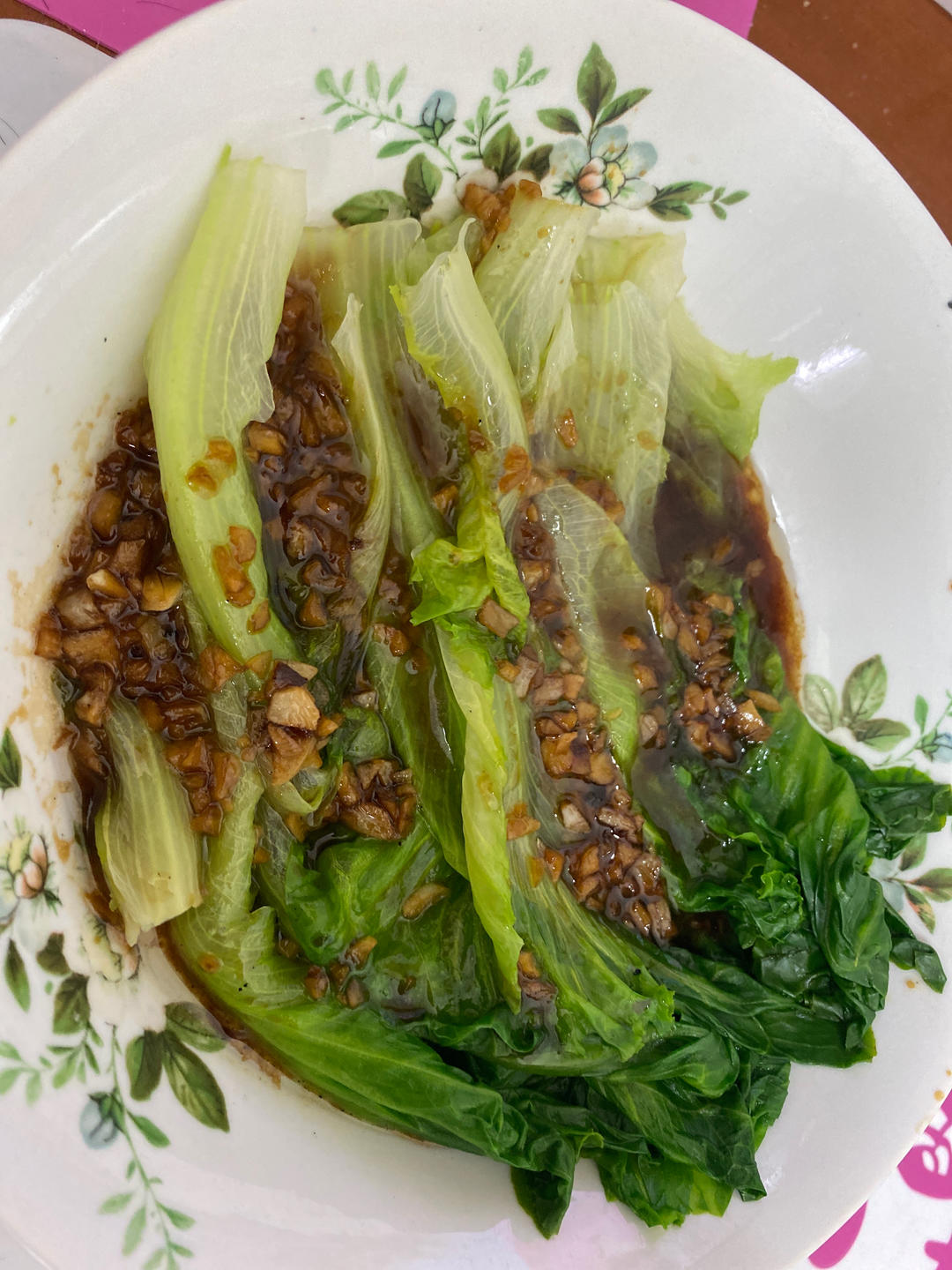 一点不输饭店的白灼罗马生菜