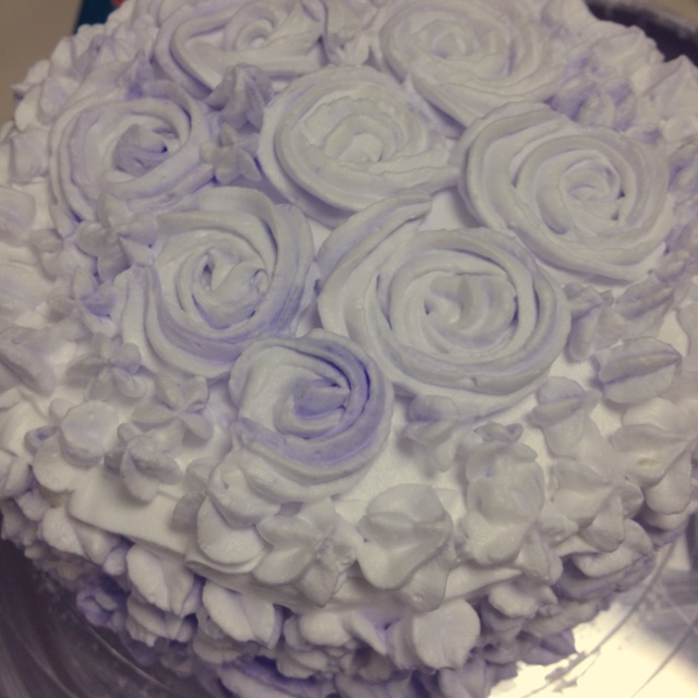紫色玫瑰渐变裱花蛋糕
