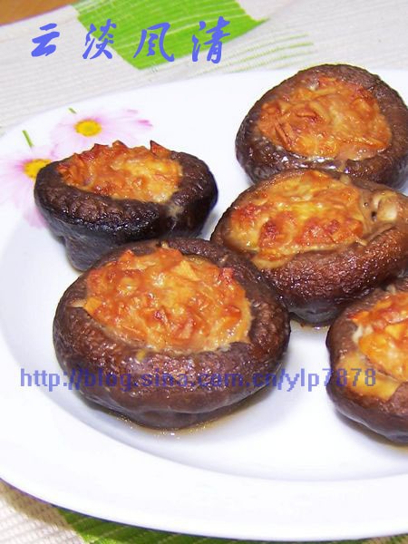 蒜茸虾仁香菇盏的做法