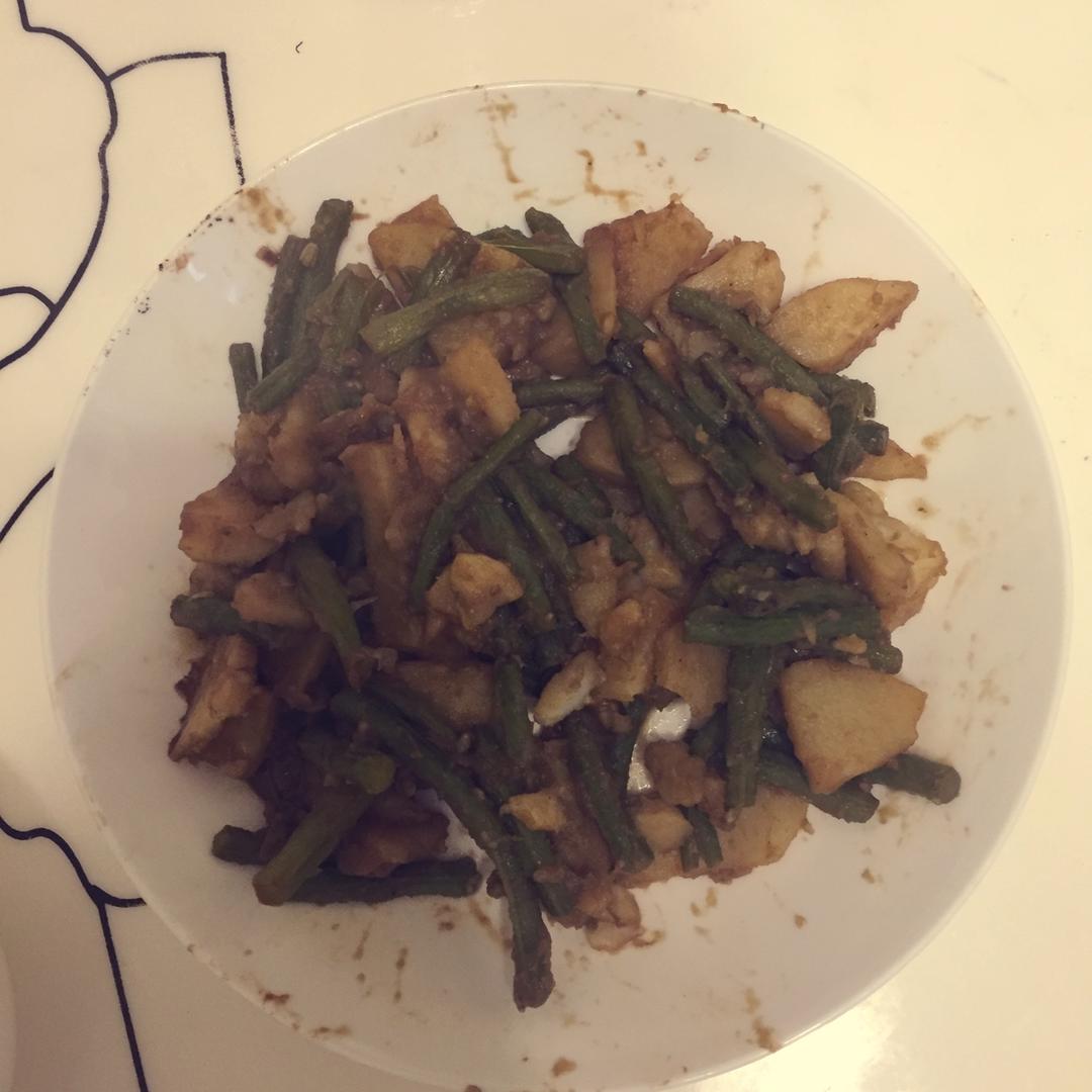 土豆炖豆角