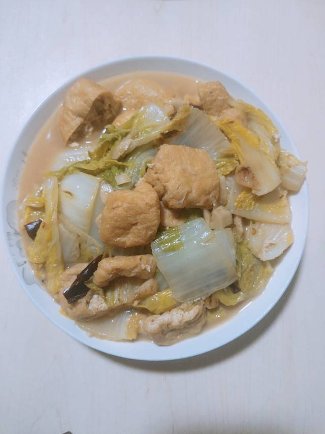 白菜焖豆泡