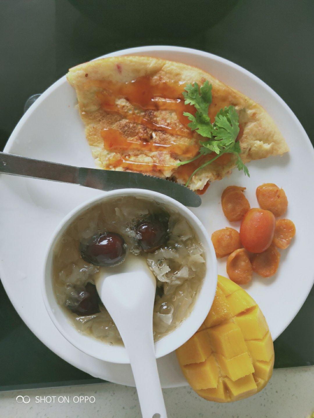 电饼铛胡萝卜丝葱花鸡蛋饼