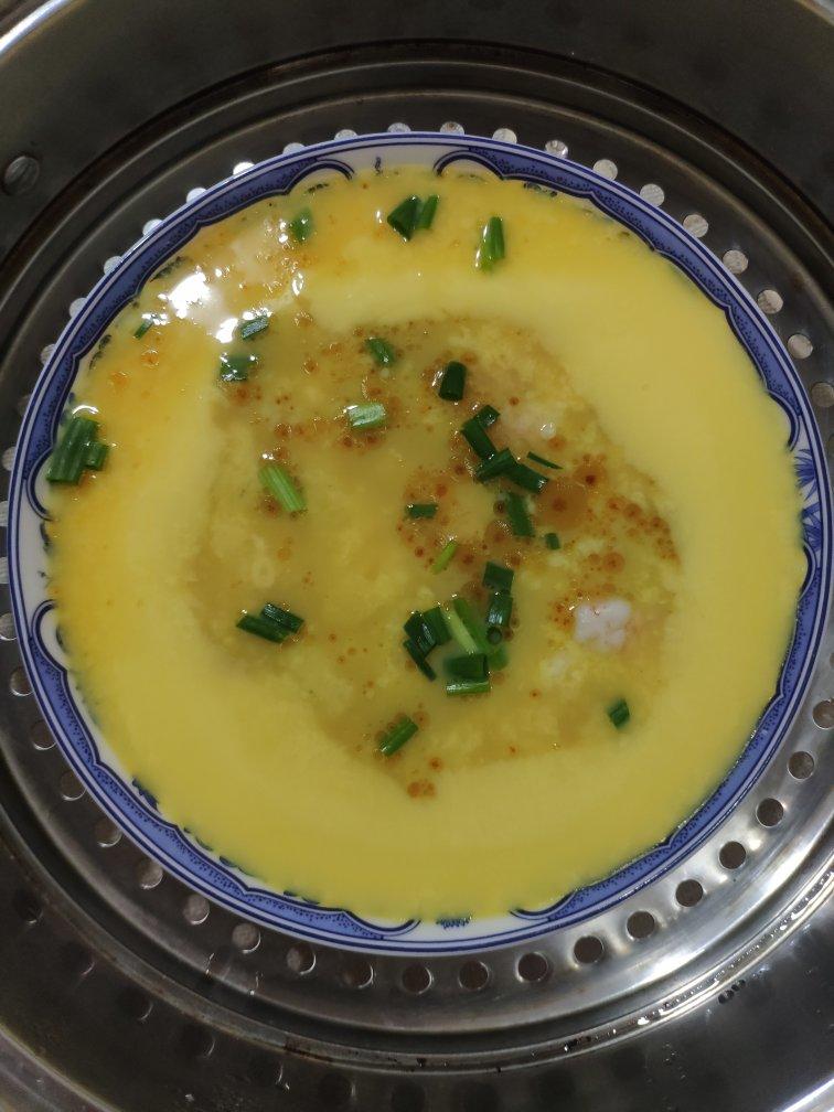 虾仁蒸水蛋 ，香滑细嫩，零失败，快手菜