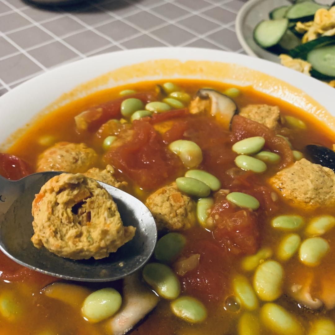 番茄青豆炒肉末