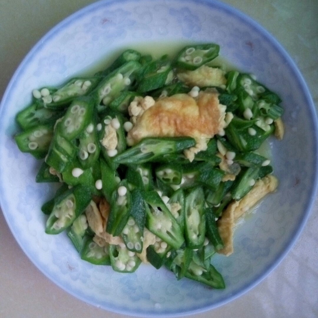 秋葵炒鸡蛋