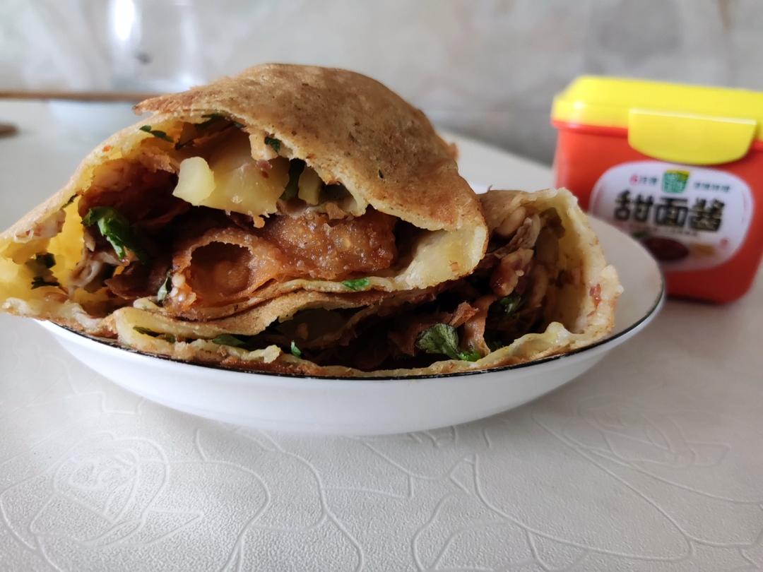 🌯老北京鸡肉卷💥灵魂酱汁和脆皮鸡柳的秘籍