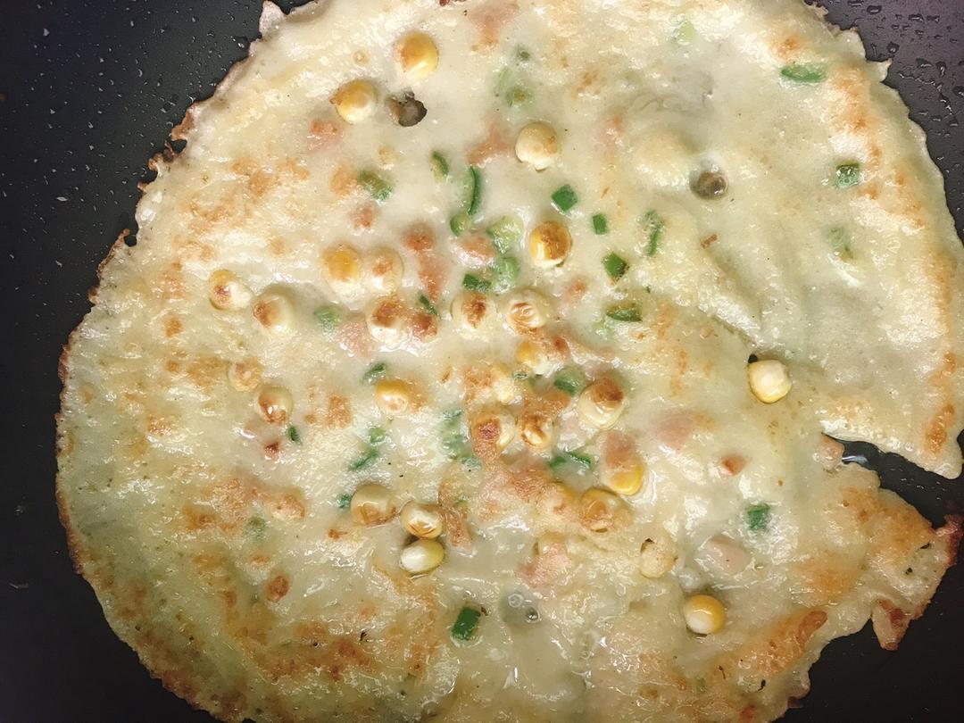 火腿肠葱花鸡蛋饼