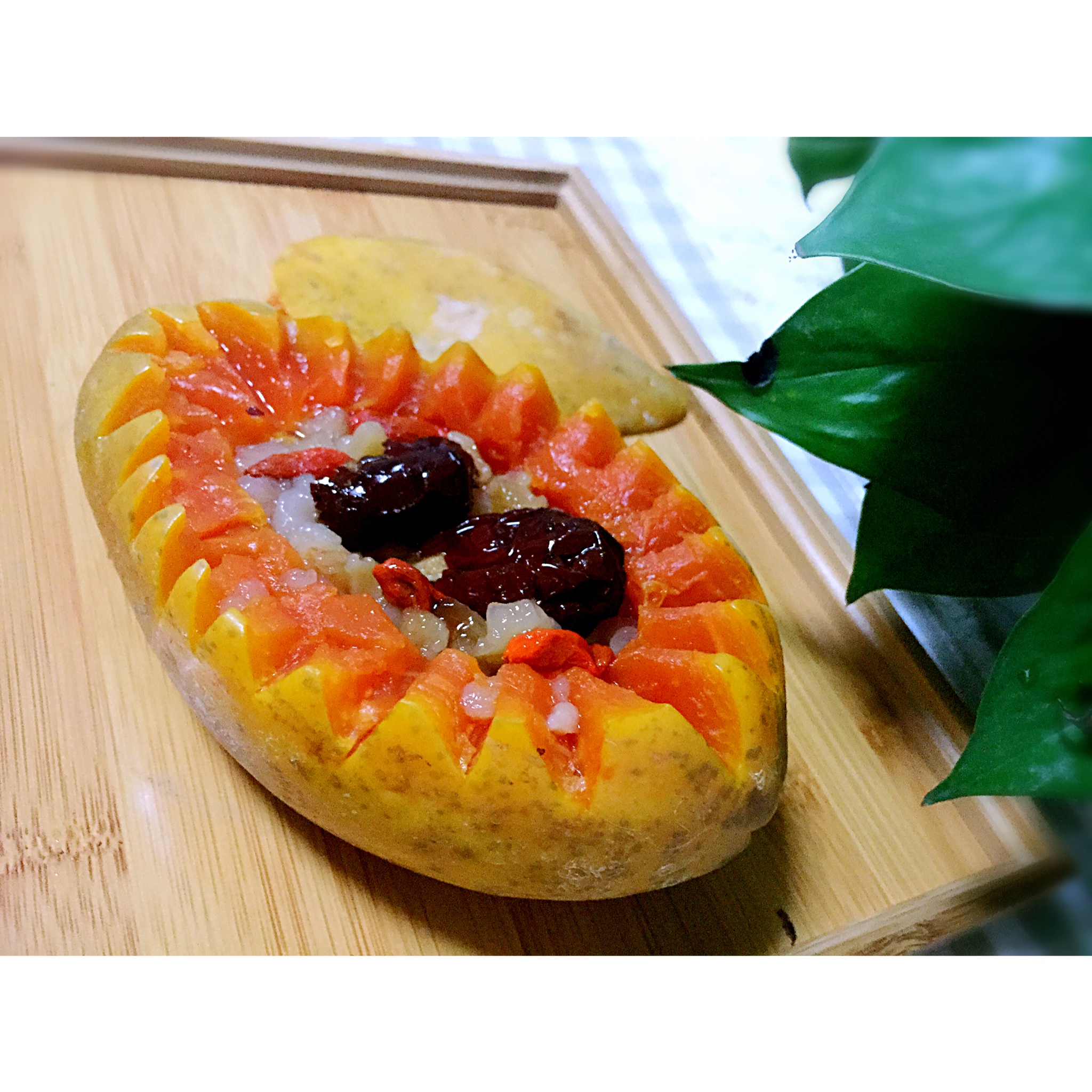 木瓜牛奶炖雪蛤