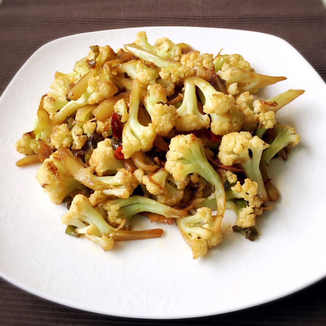 干锅花菜-新手下厨 Fried Chinese Cauliflower