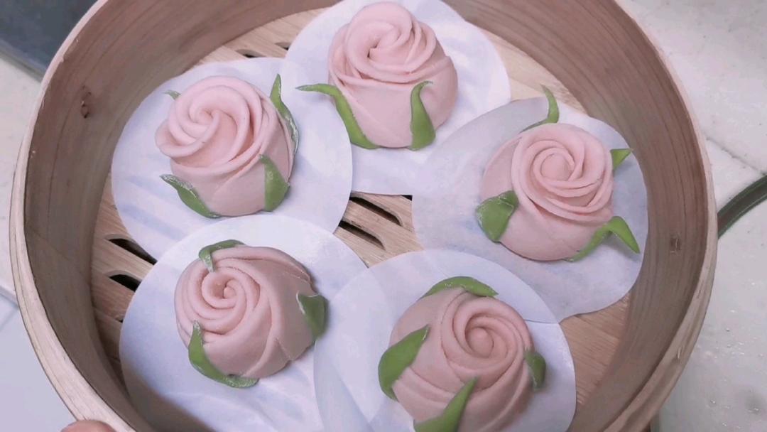 送给自己的玫瑰花馒头