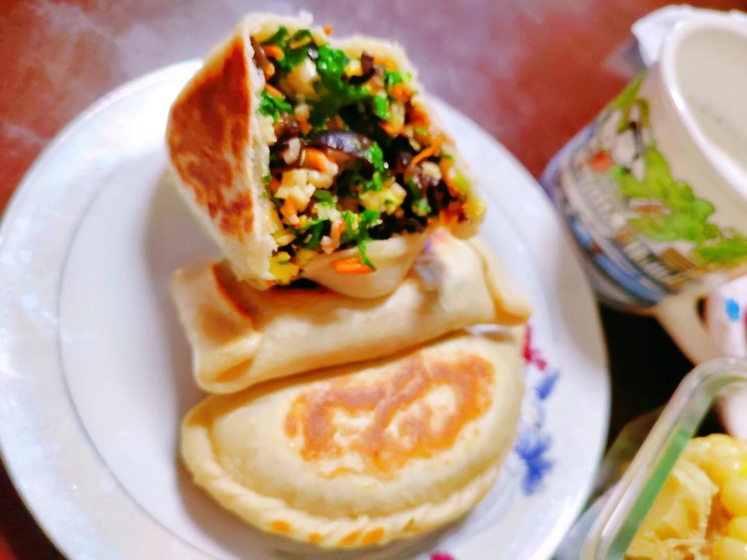 皮薄如纸的韭菜馅饼|免揉面法