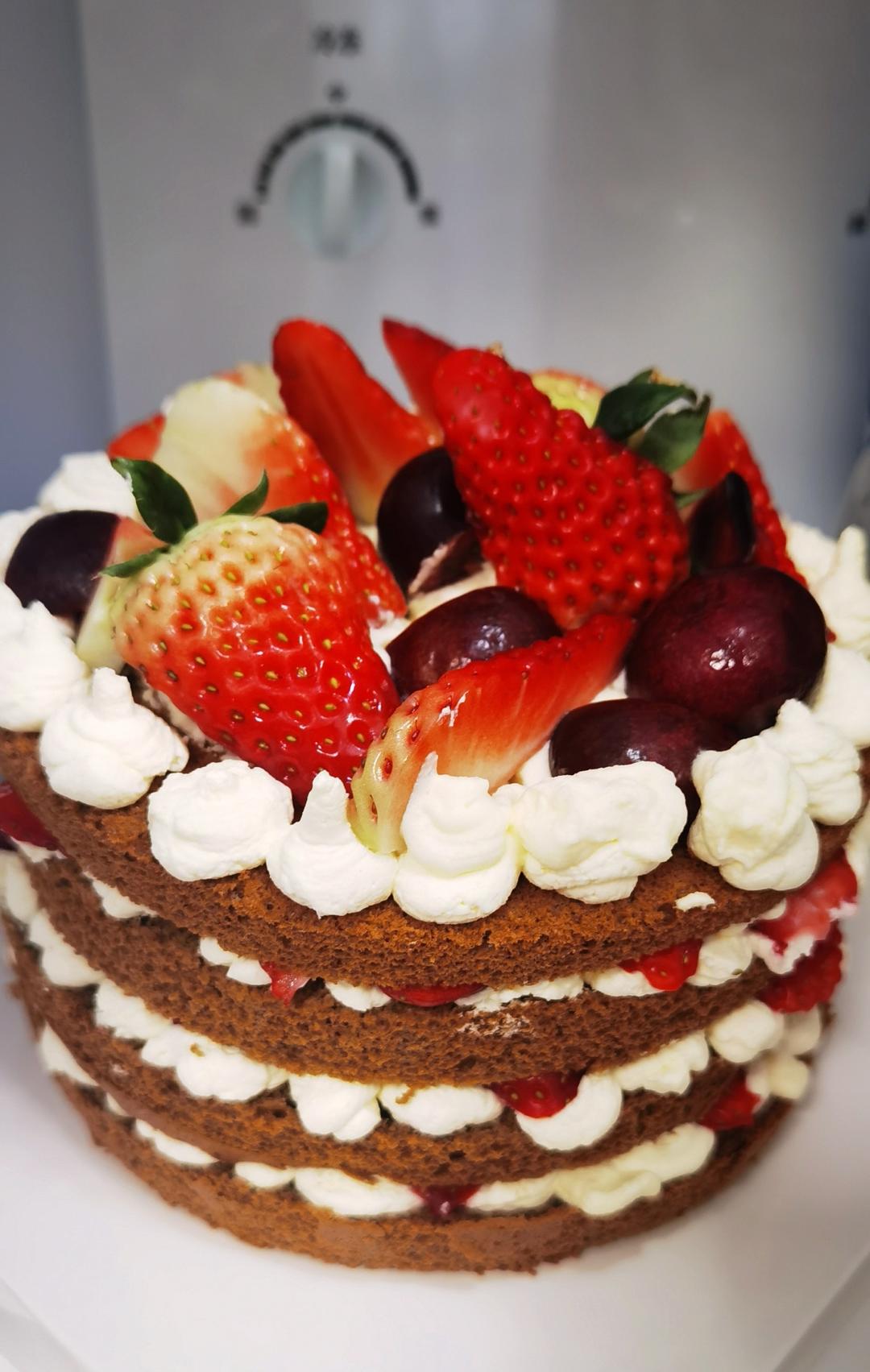 六寸可可戚风蛋糕