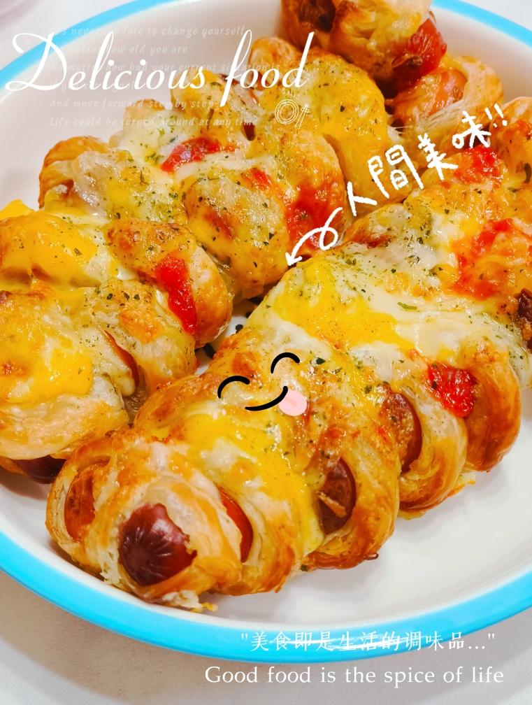 不早起不费妈的小学生早餐：手抓饼火腿酥