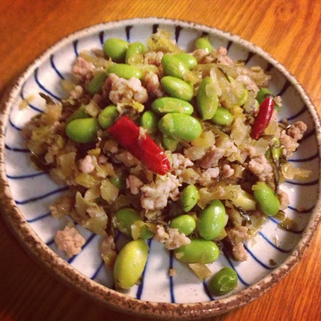 雪菜毛豆