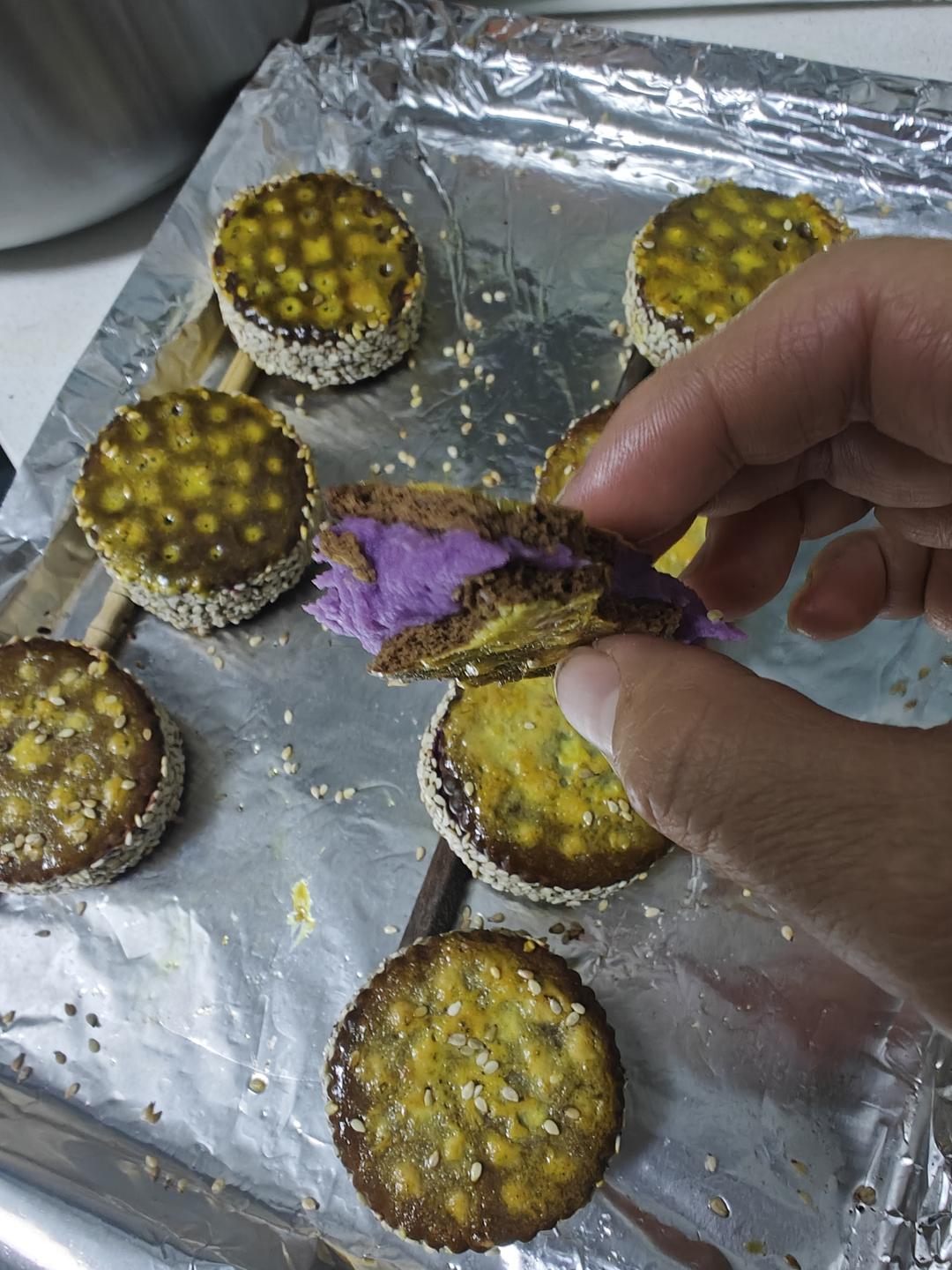 芋头饼（非油炸，低卡版）小吃，甜品