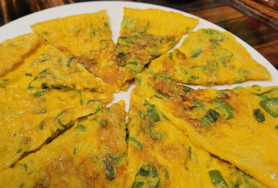 青椒鸡蛋饼
