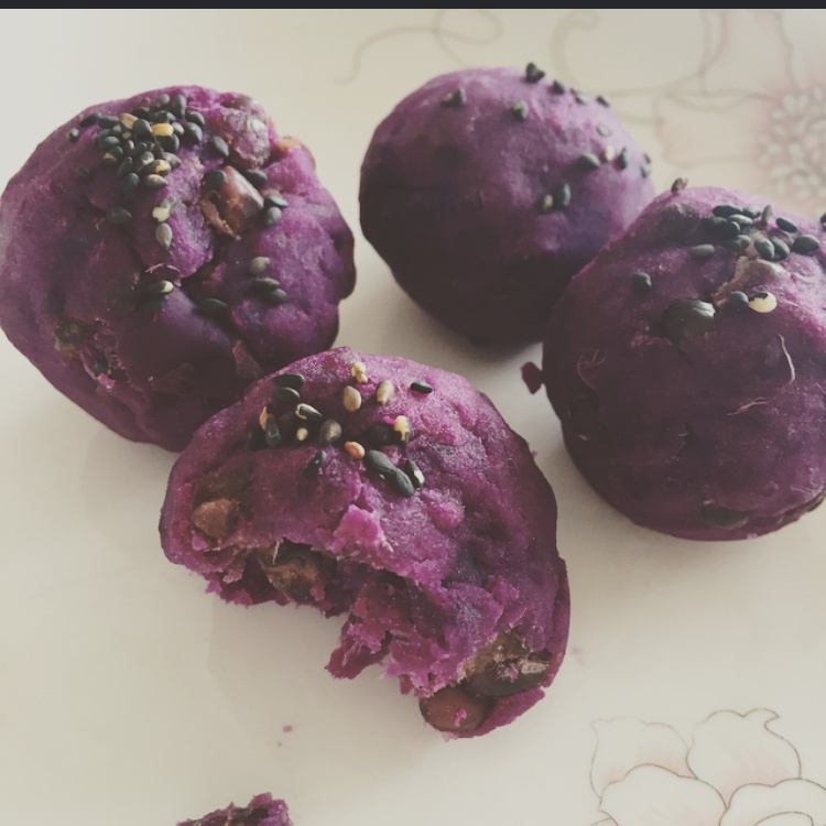 紫薯芝士球