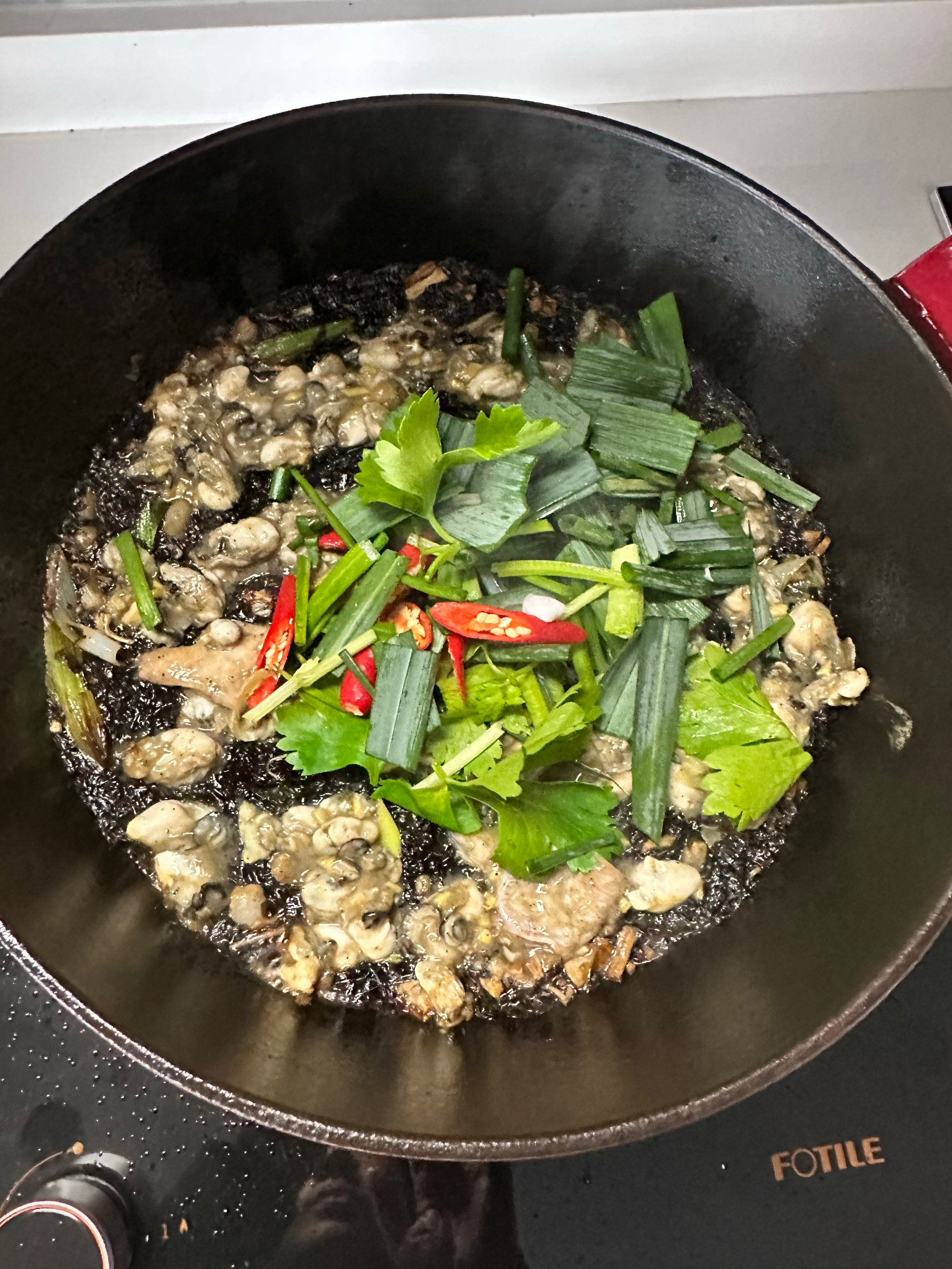 平潭海蛎煮紫菜的做法 步骤8