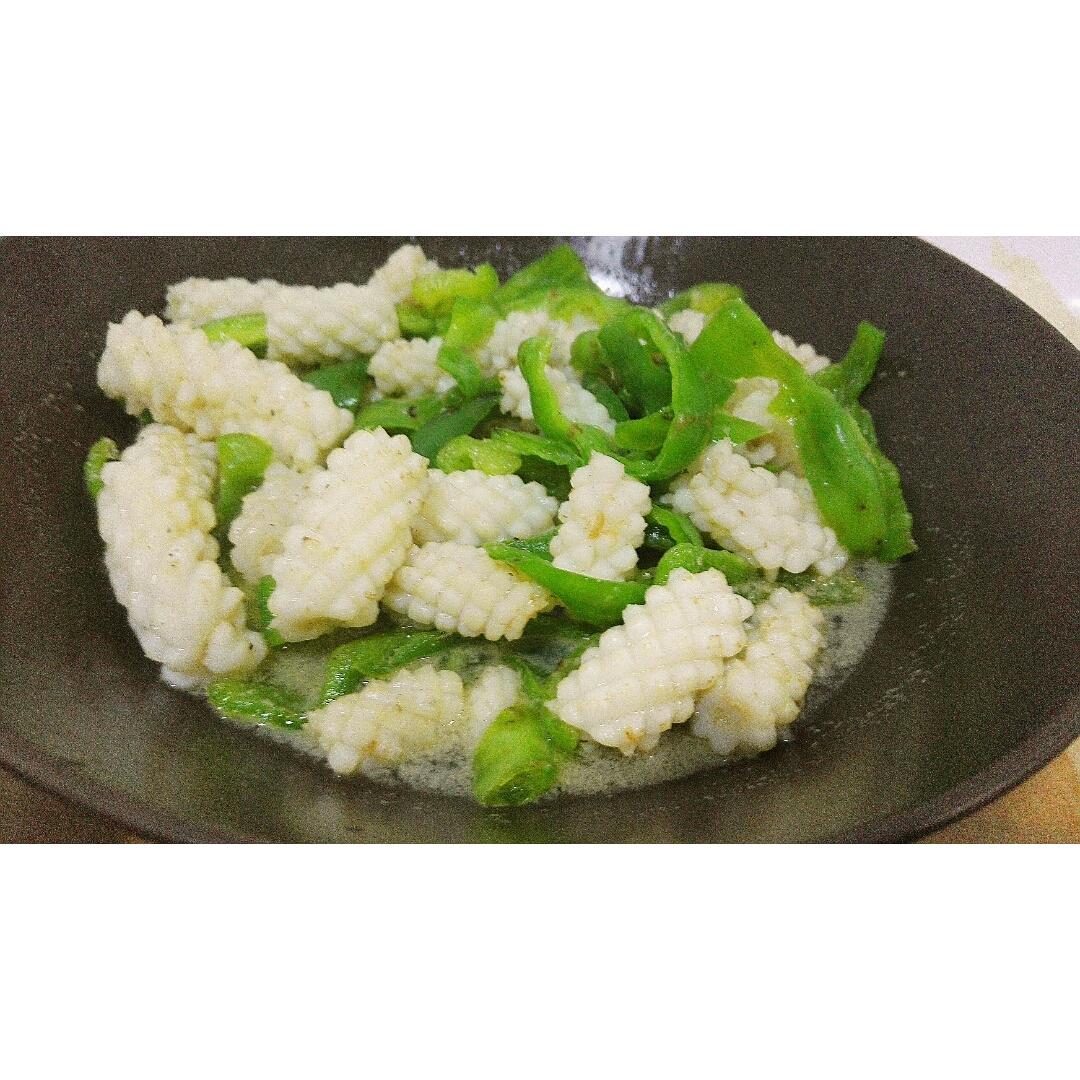 青椒炒鲜鱿
