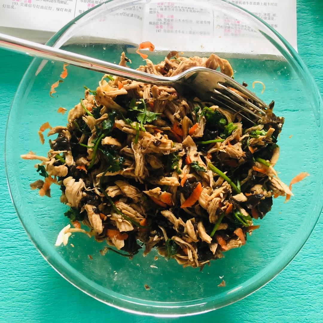 减脂健身｜凉拌手撕鸡丝（香辣&麻油版）