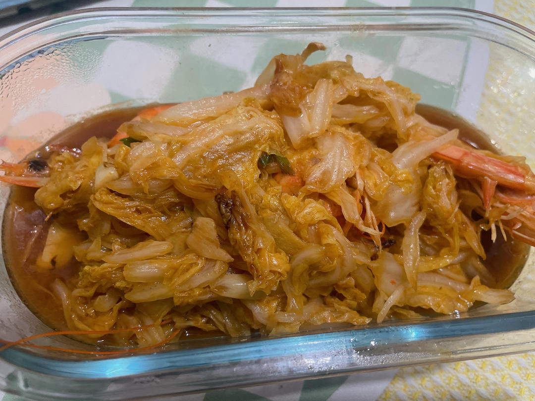 大虾炒白菜