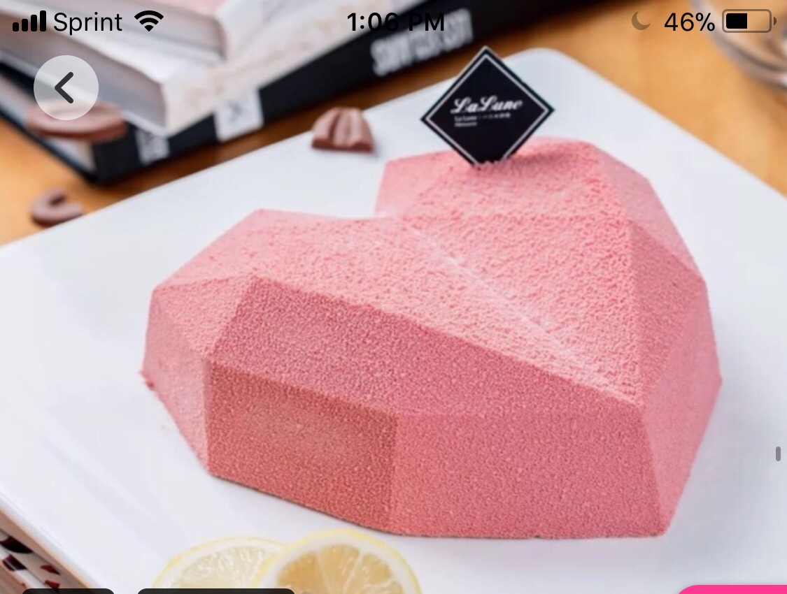 3D钻石树莓慕斯蛋糕