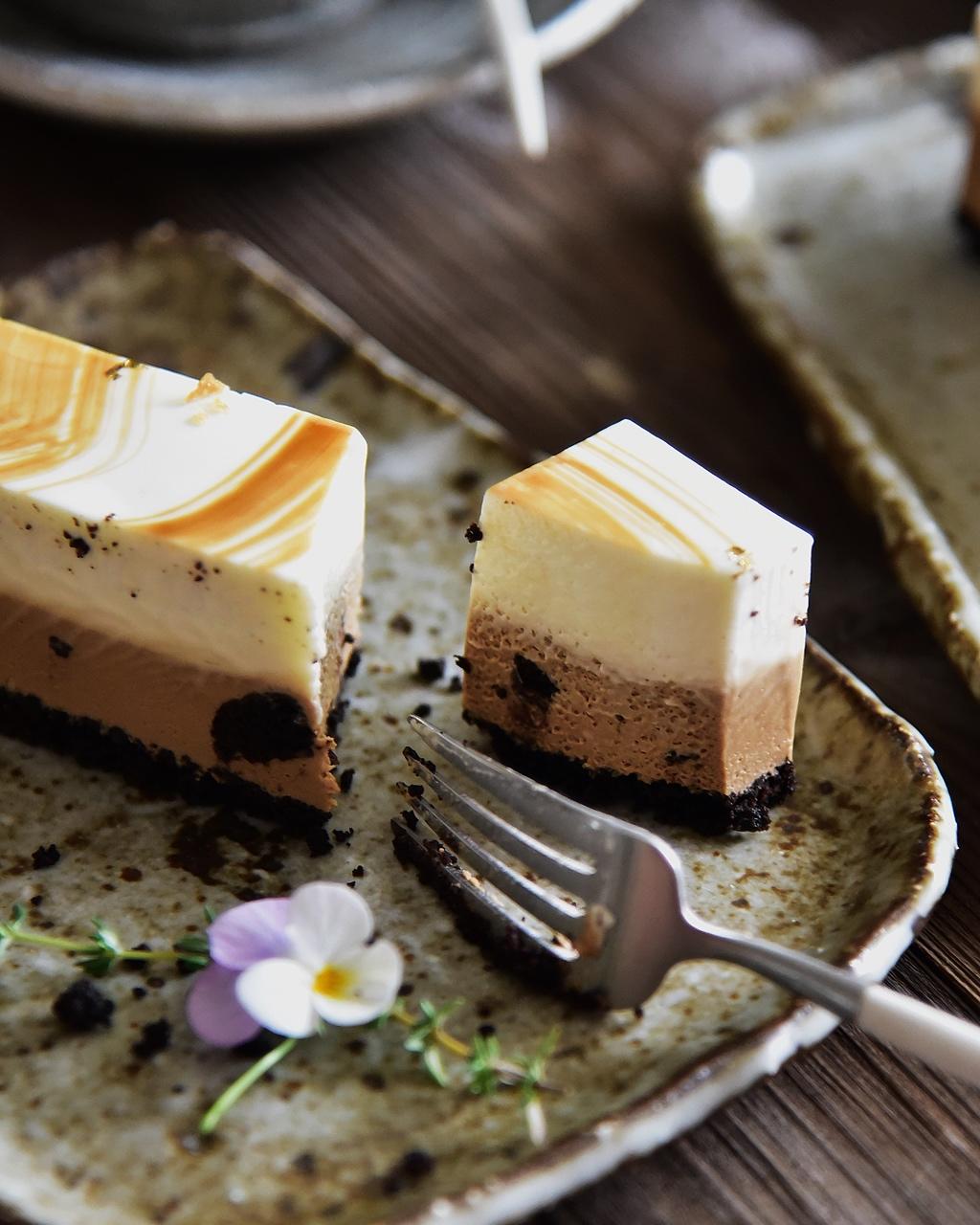 supersuper超超超做的咖啡双层冻芝士蛋糕