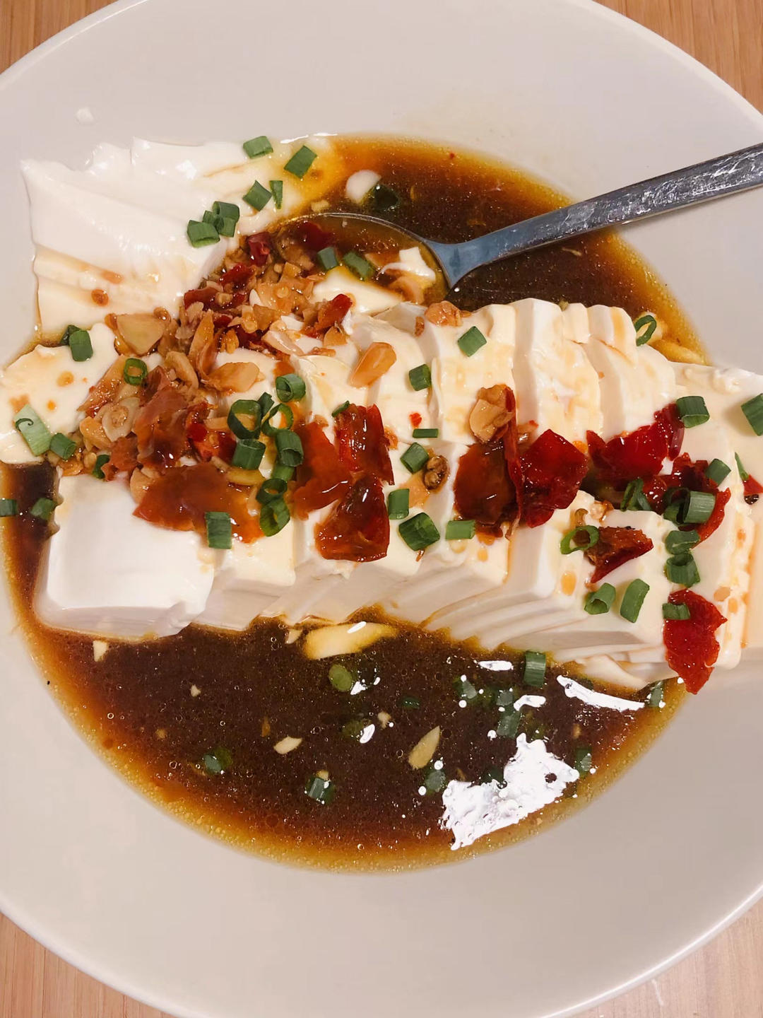 小白都会的，葱油拌豆腐