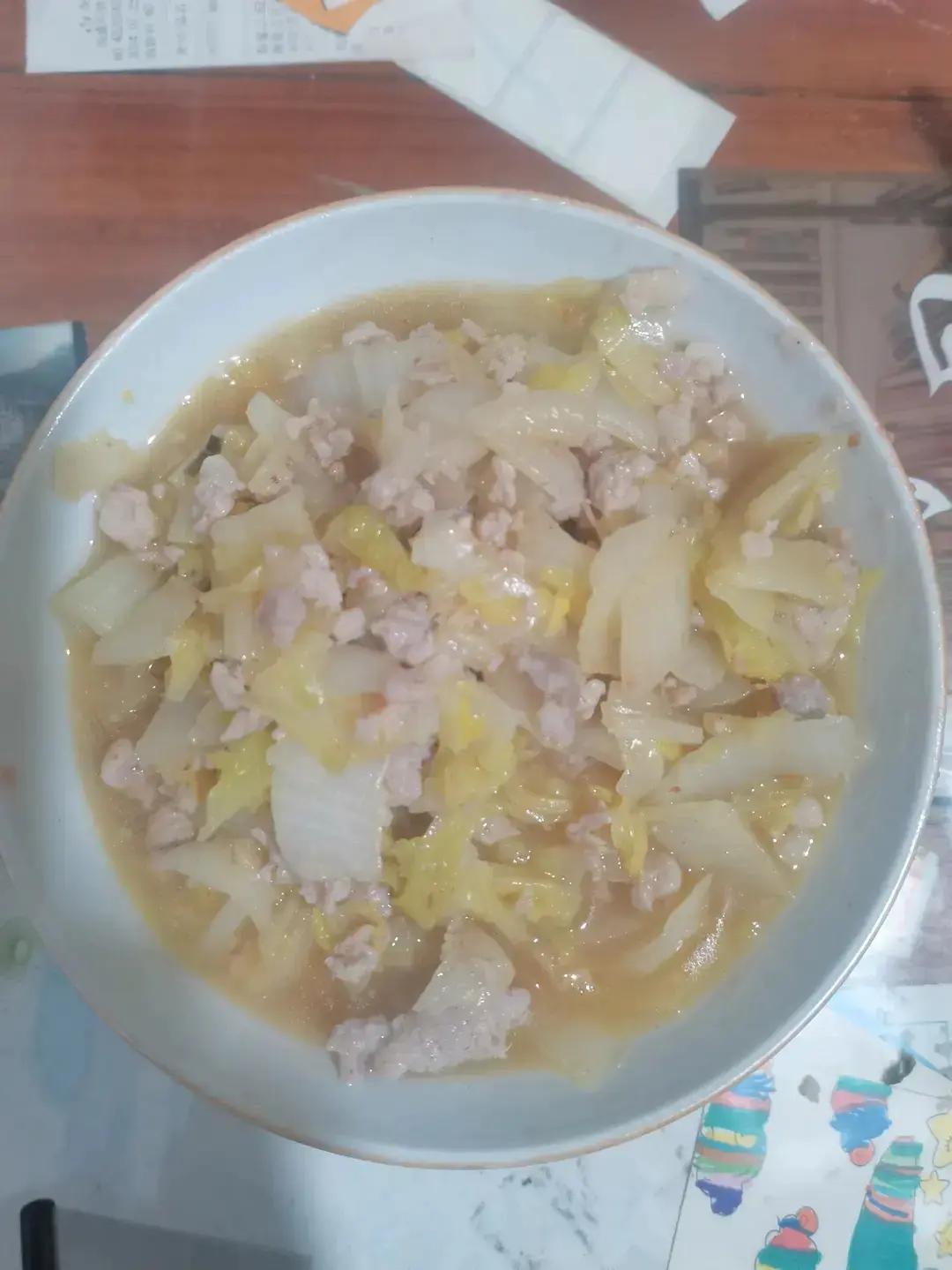 白菜烂糊肉丝