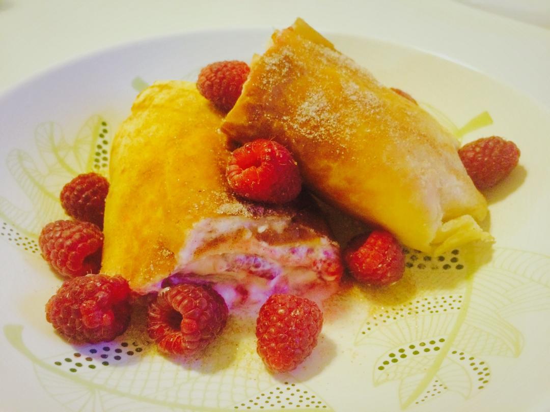 🍓覆盆子芝士炸卷饼Raspberry Cheesecake Chimichanga🍓