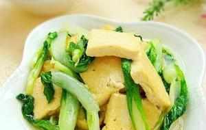 小白菜炒豆腐的做法 步骤4