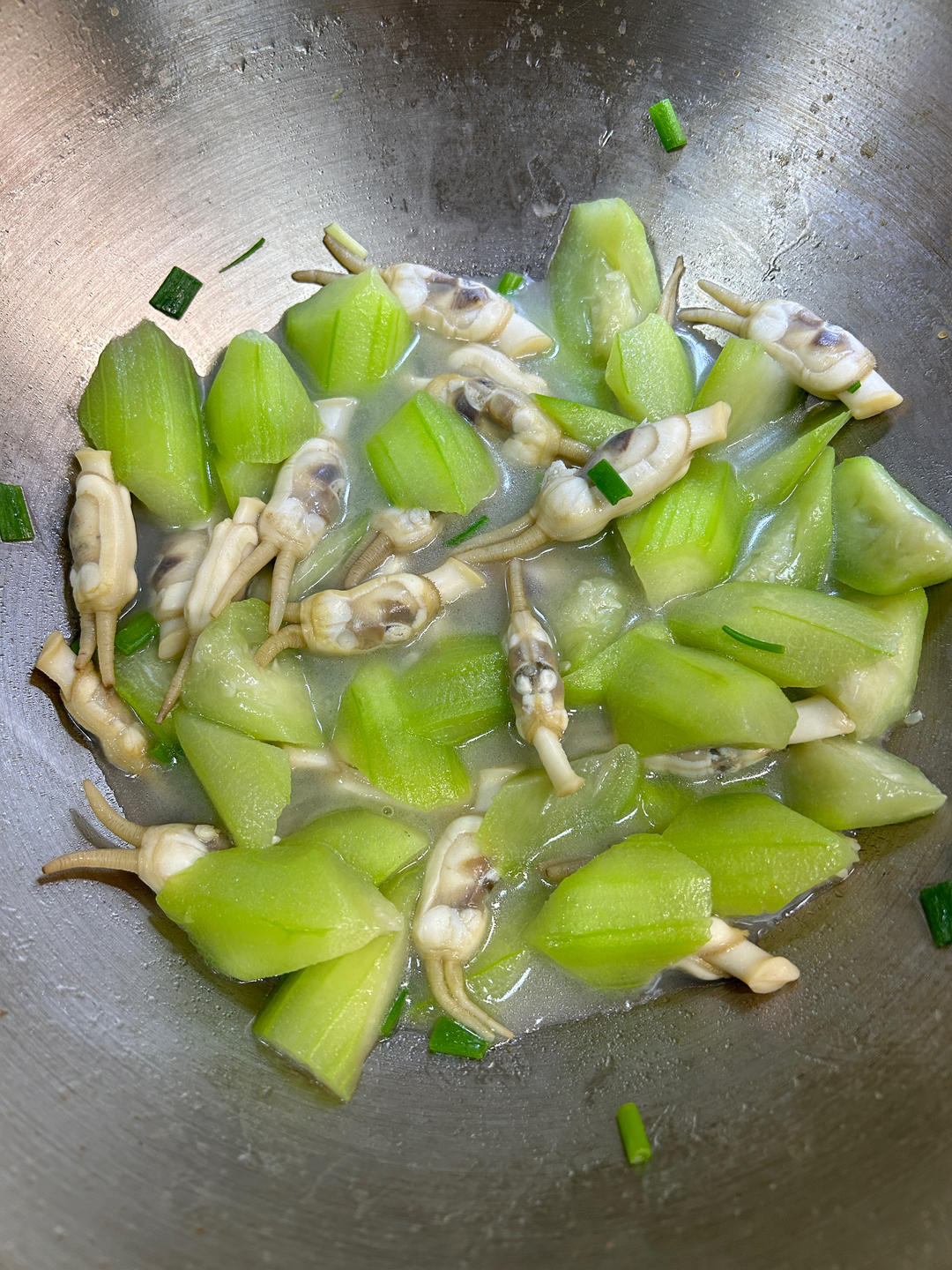 夏天的味道～鲜美又清爽！丝瓜烧蛏子