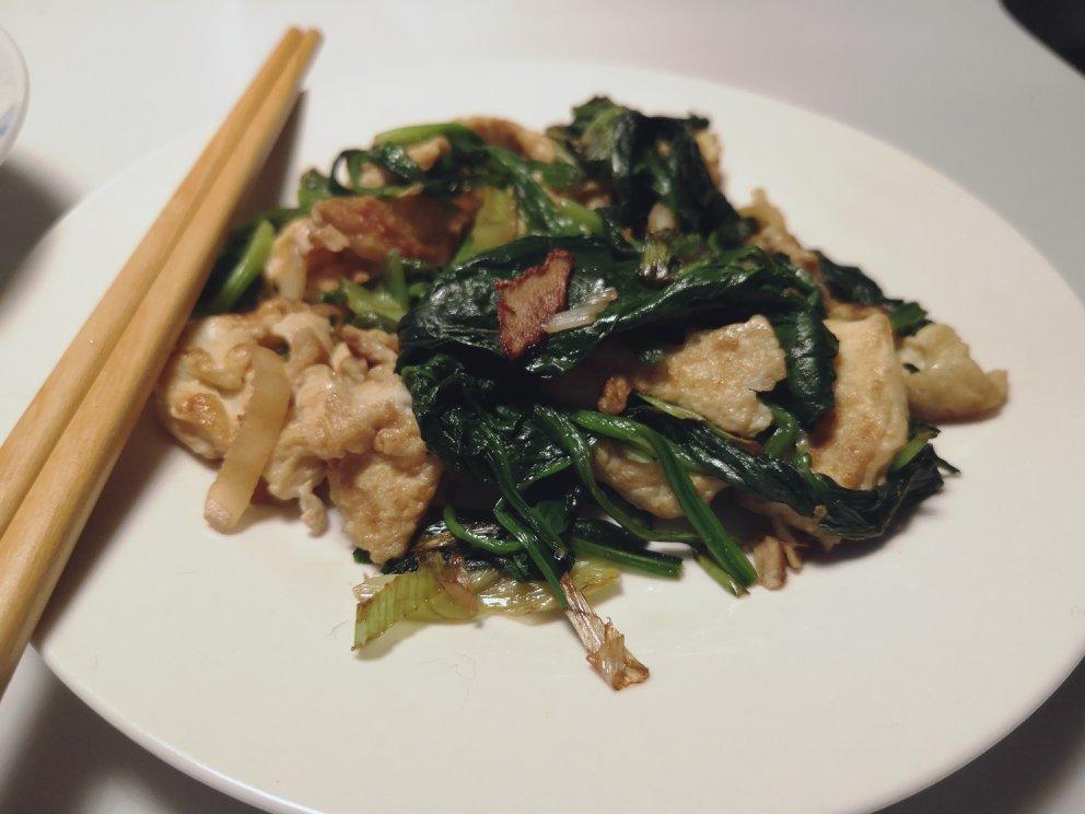 菠菜炒鸡蛋