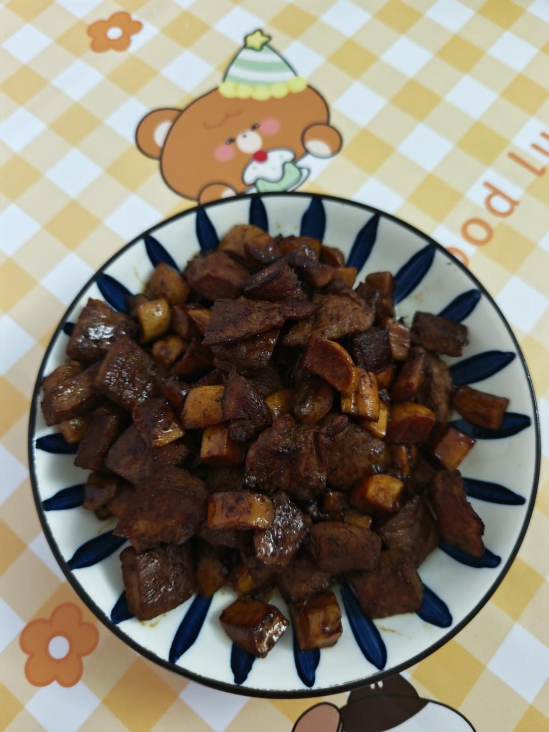 吃肉不长肉 黑椒牛排炒杏鲍菇