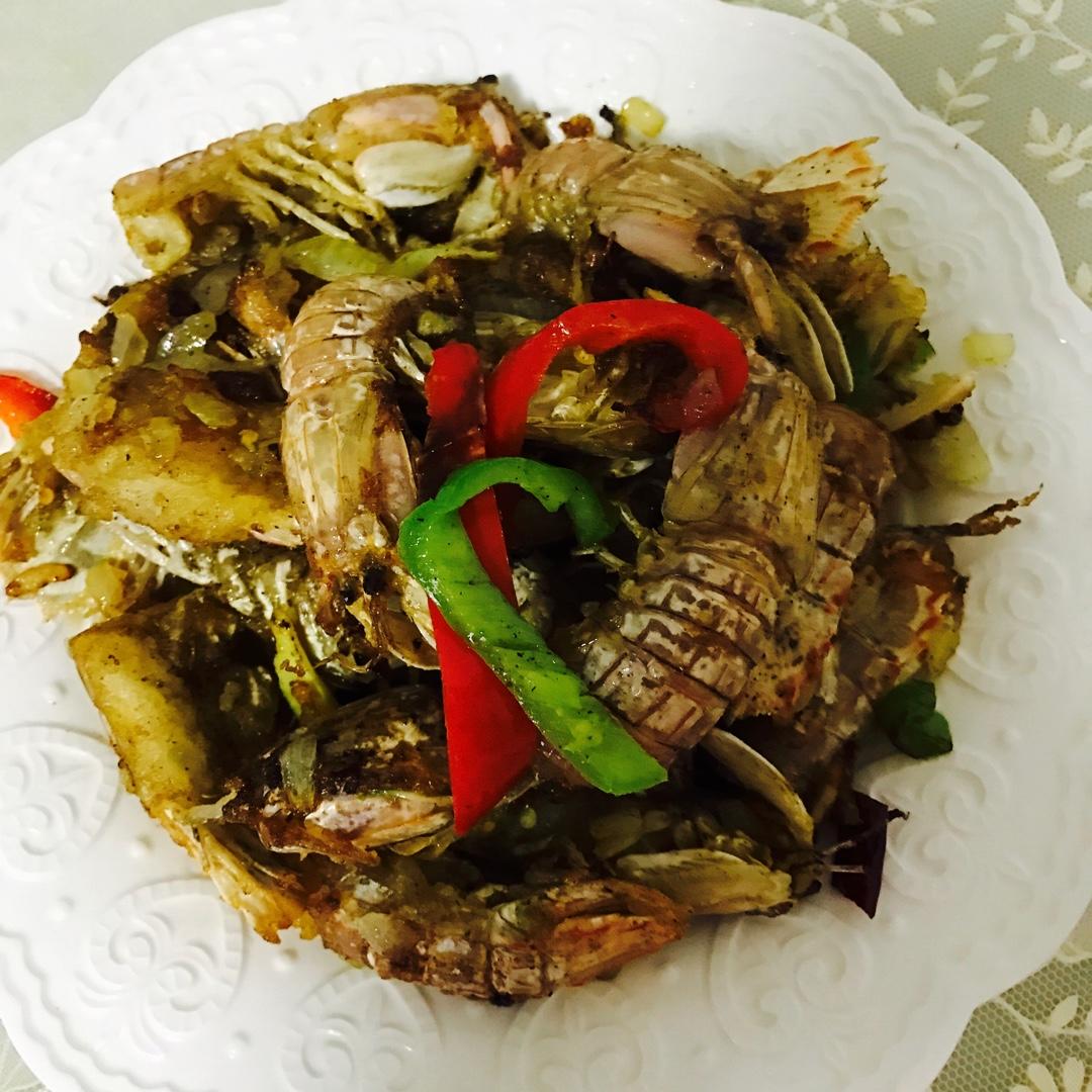 香脆椒盐爬爬虾