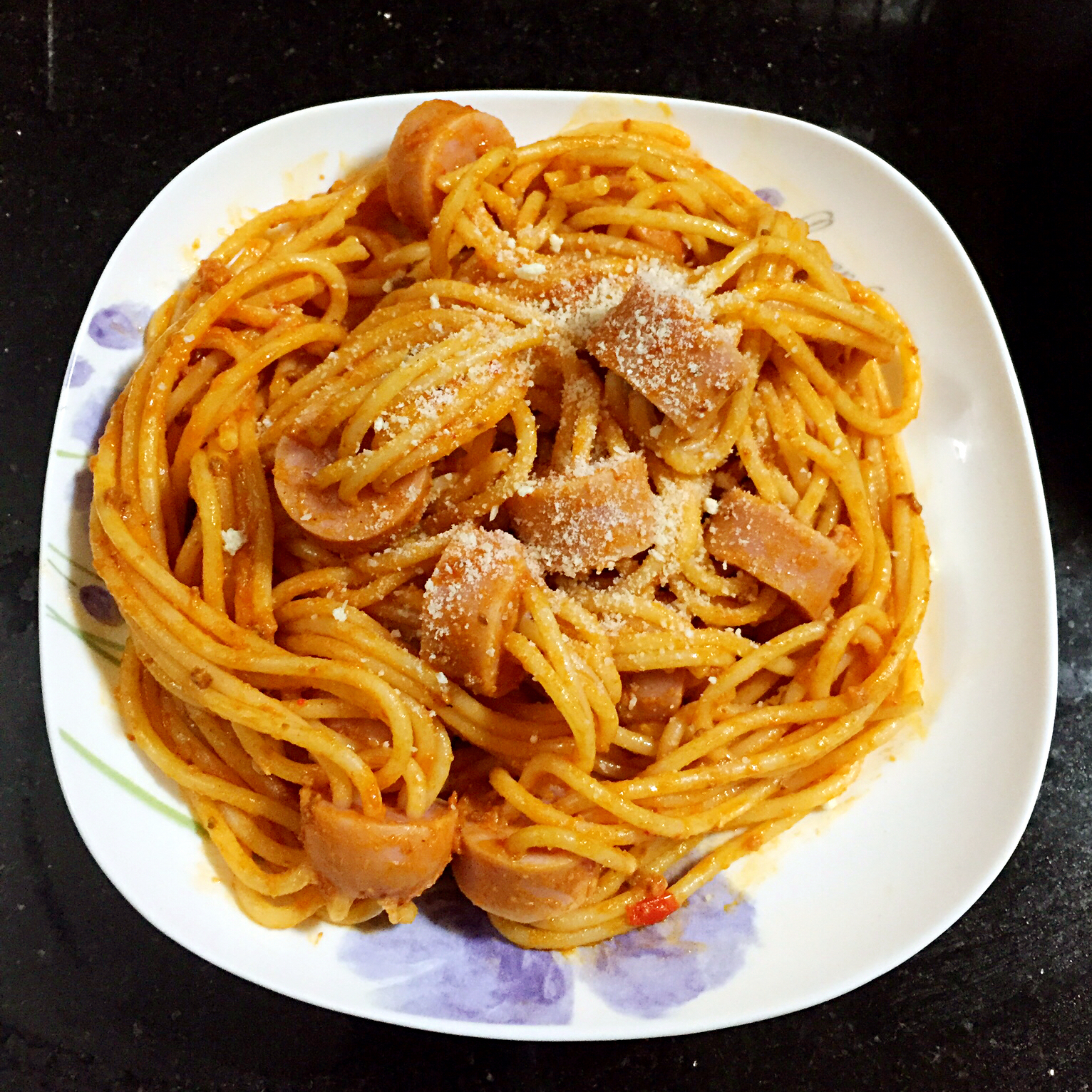 咖喱芝士穿肠意面