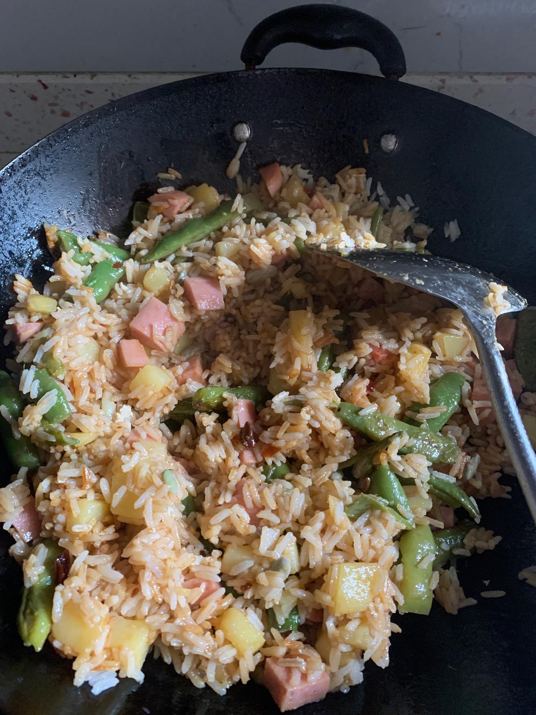 四季豆焖饭（混合版）