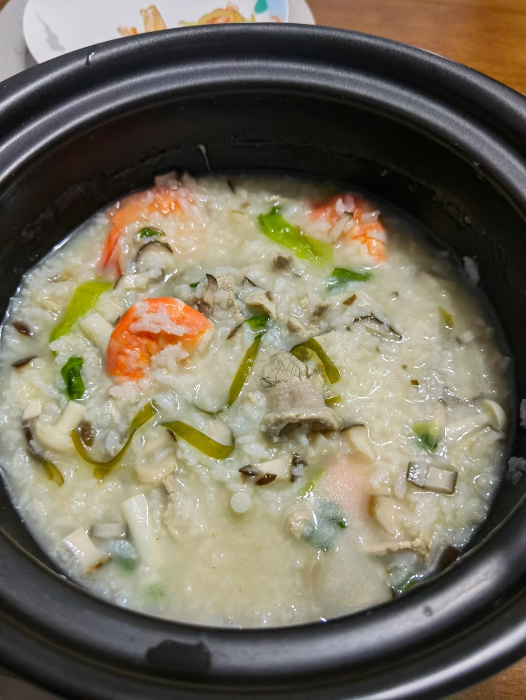 鲜虾砂锅粥