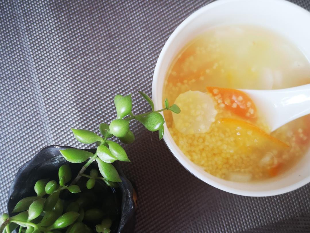 金橘山药小米粥的做法